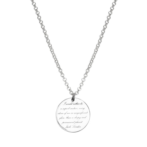 POETIC DISC NECKLACE