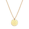 POETIC DISC NECKLACE