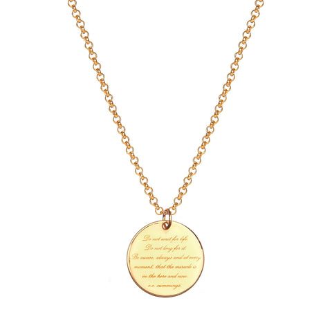 POETIC DISC NECKLACE